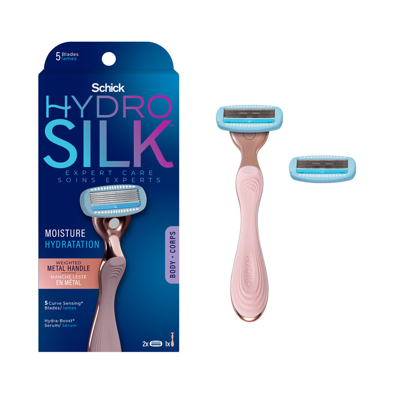 Rasoir Hydro Silk® avec manche en métal rose doré