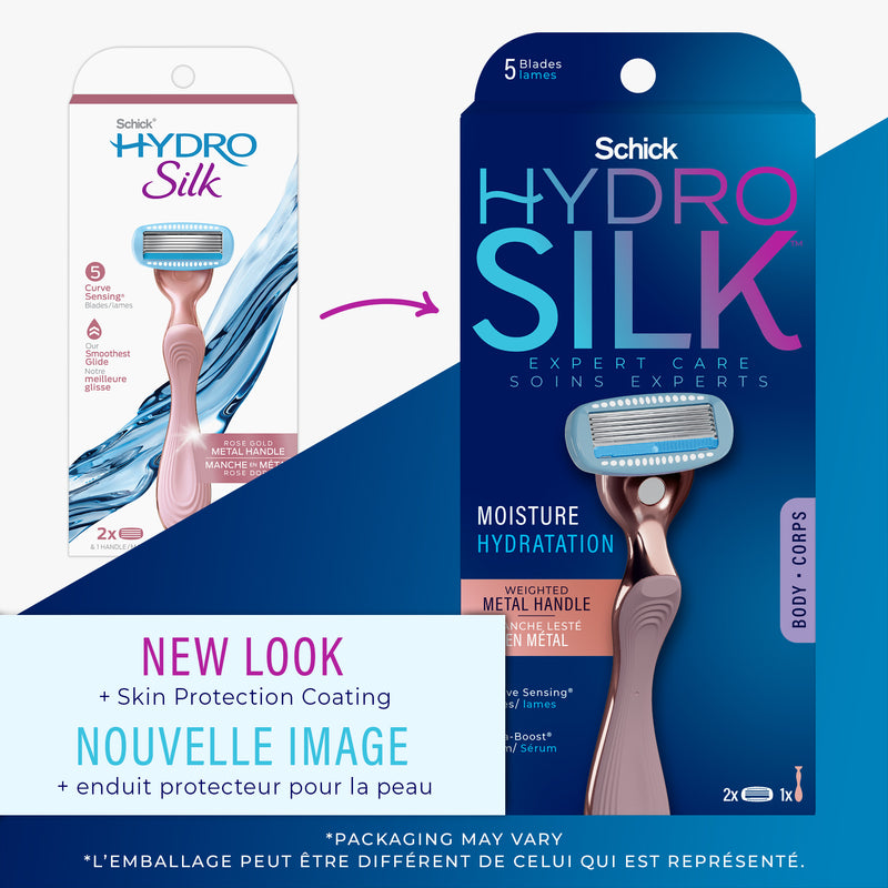 Rasoir Hydro Silk® avec manche en métal rose doré